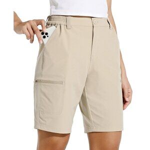 Willit Golf Hiking Shorts Womens Small Beige UPF 50 Activewear New